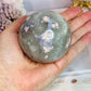 Elegant Green Flower| Blossom Agate Sphere On Stand 289grams