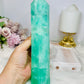 Huge High Grade Green Watermelon Fluorite Tower 24cm 885g