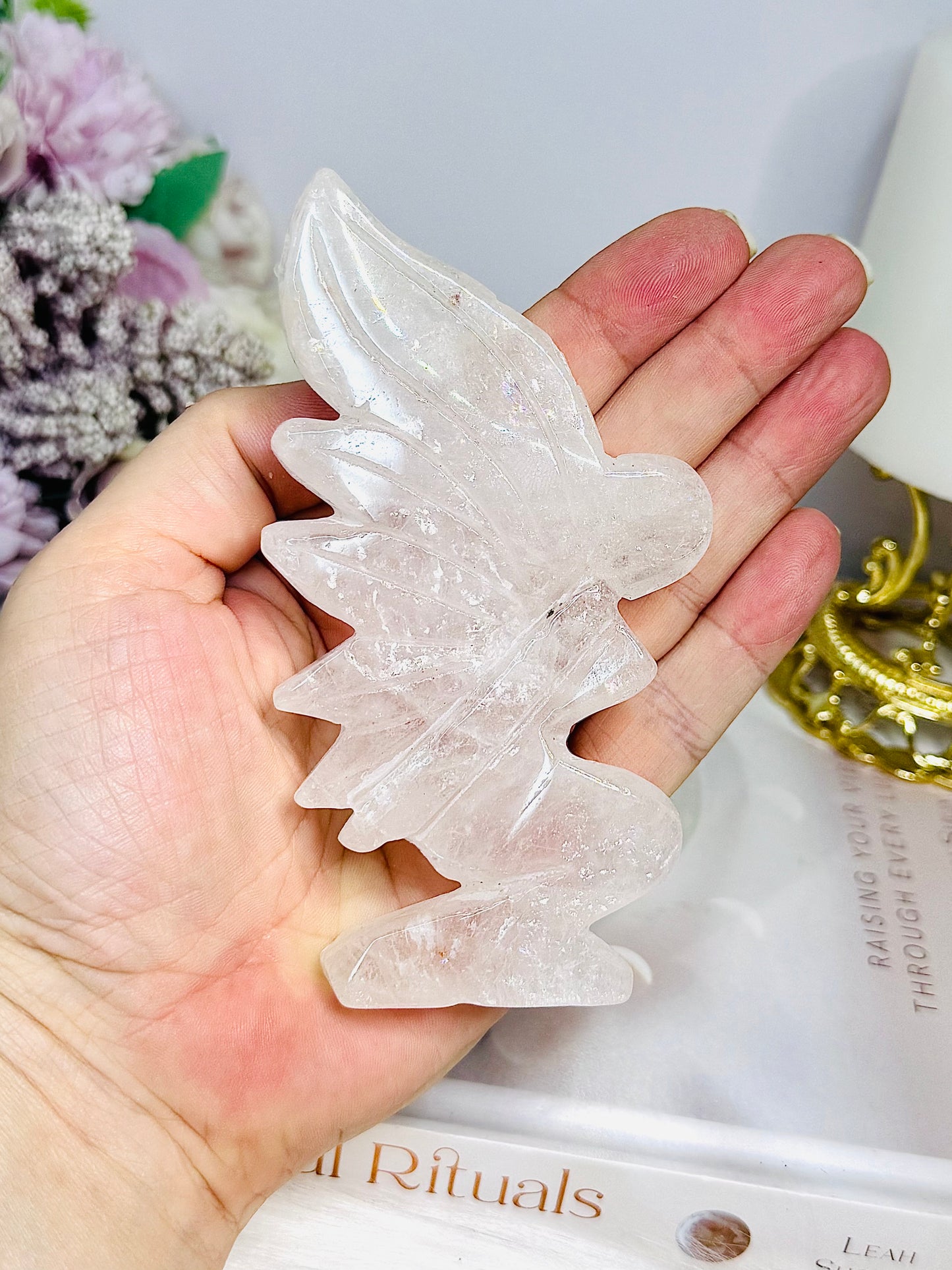 Clear Quartz Angel (Free Standing) 10cm