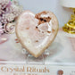 Druzy Pink Amethyst Chunky Heart 234g On Stand