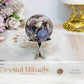 High Grade Blue Flower Agate Sphere on Stand 104g