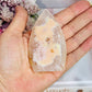 Natural 8cm Flower Agate Carved Flame | Freeform