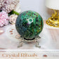 Large Ruby Fuchsite Sphere on Stand UV Reactive 422g