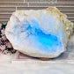 Huge Natural Moroccan Geode with Multicoloured Light Lamp 3.7KG