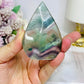 Rainbow Fluorite Flame on Stand 8cm