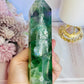 High Grade Incredible Stunning Rainbow Fluorite Tower Full of Clarity & Rainbows 15cm