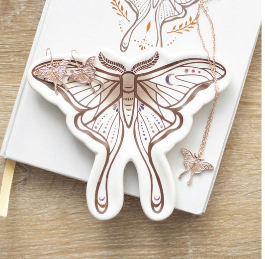 Luna Moth Trinket Dish 14cm
