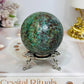 Large African Turquoise Sphere on Stand 294g