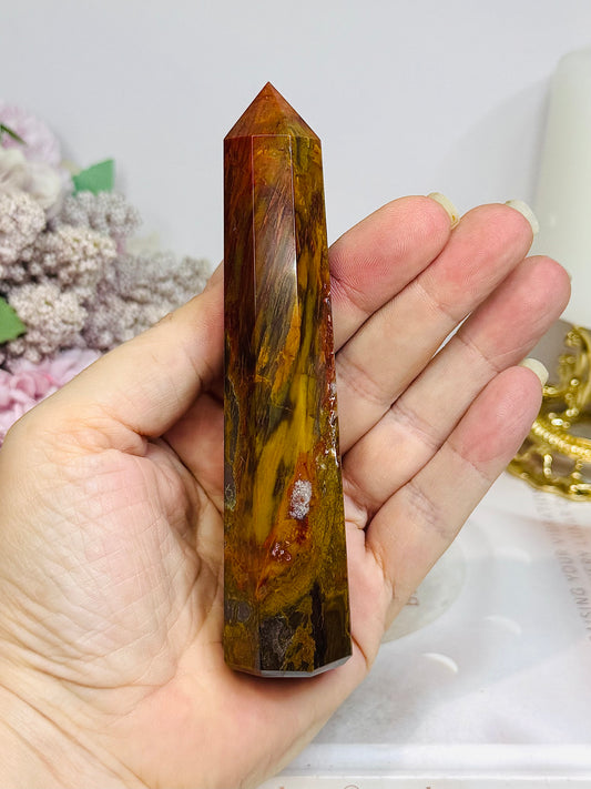 Petrified Wood Tower 12cm