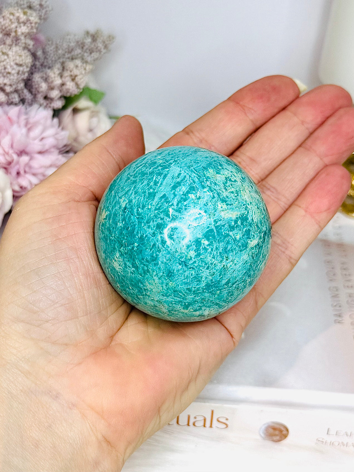 Chrysocolla Sphere On Stand 192g