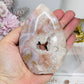 Druzy Flower Agate Flame on Stand 11cm