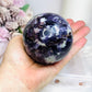 Large Lepidolite | Purple Mica Sphere on Stand 629g