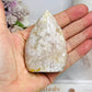 Flower Agate Druzy Carved Flame 7.5cm