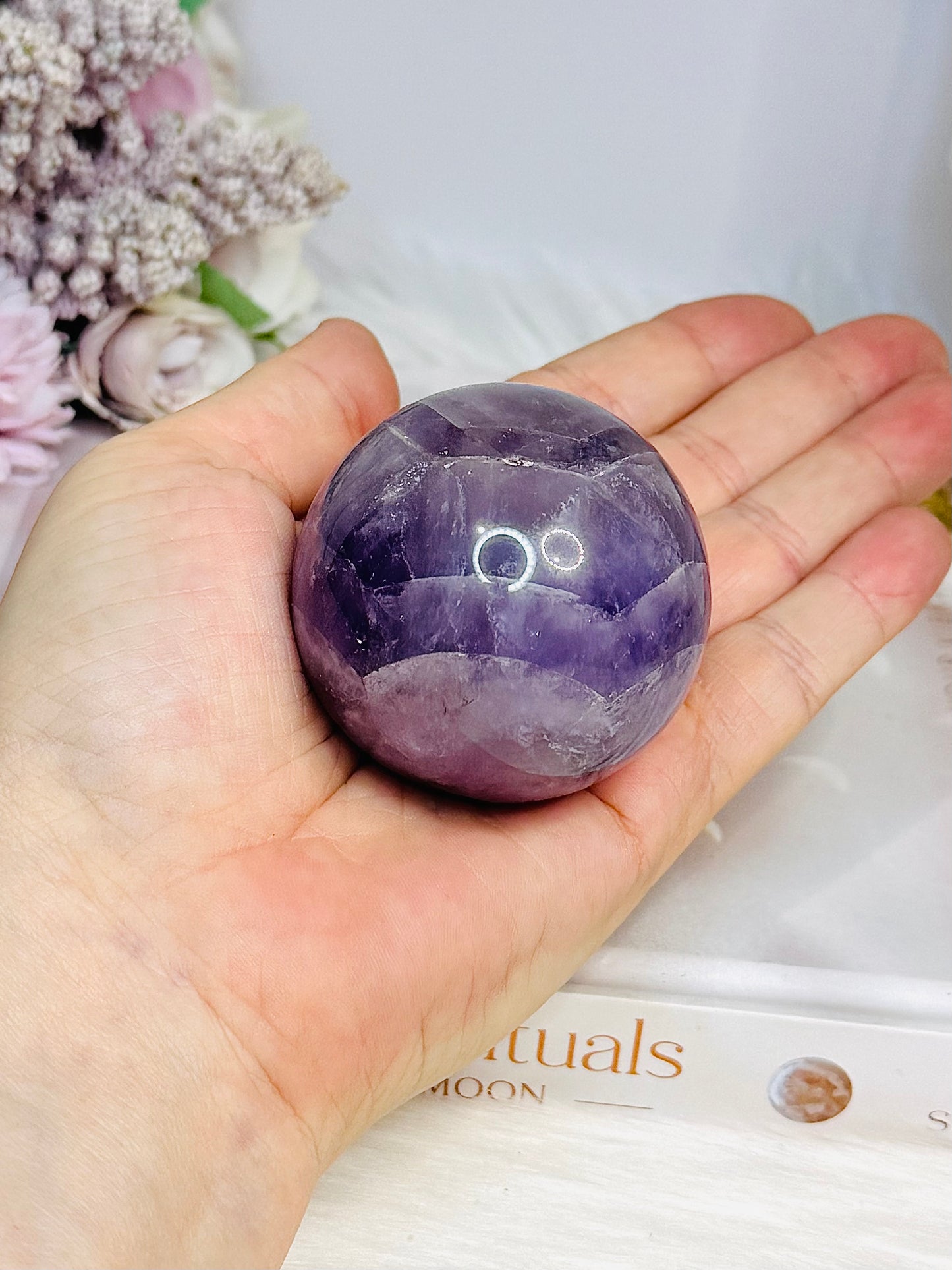 High Grade Amethyst Sphere on Stand 212g