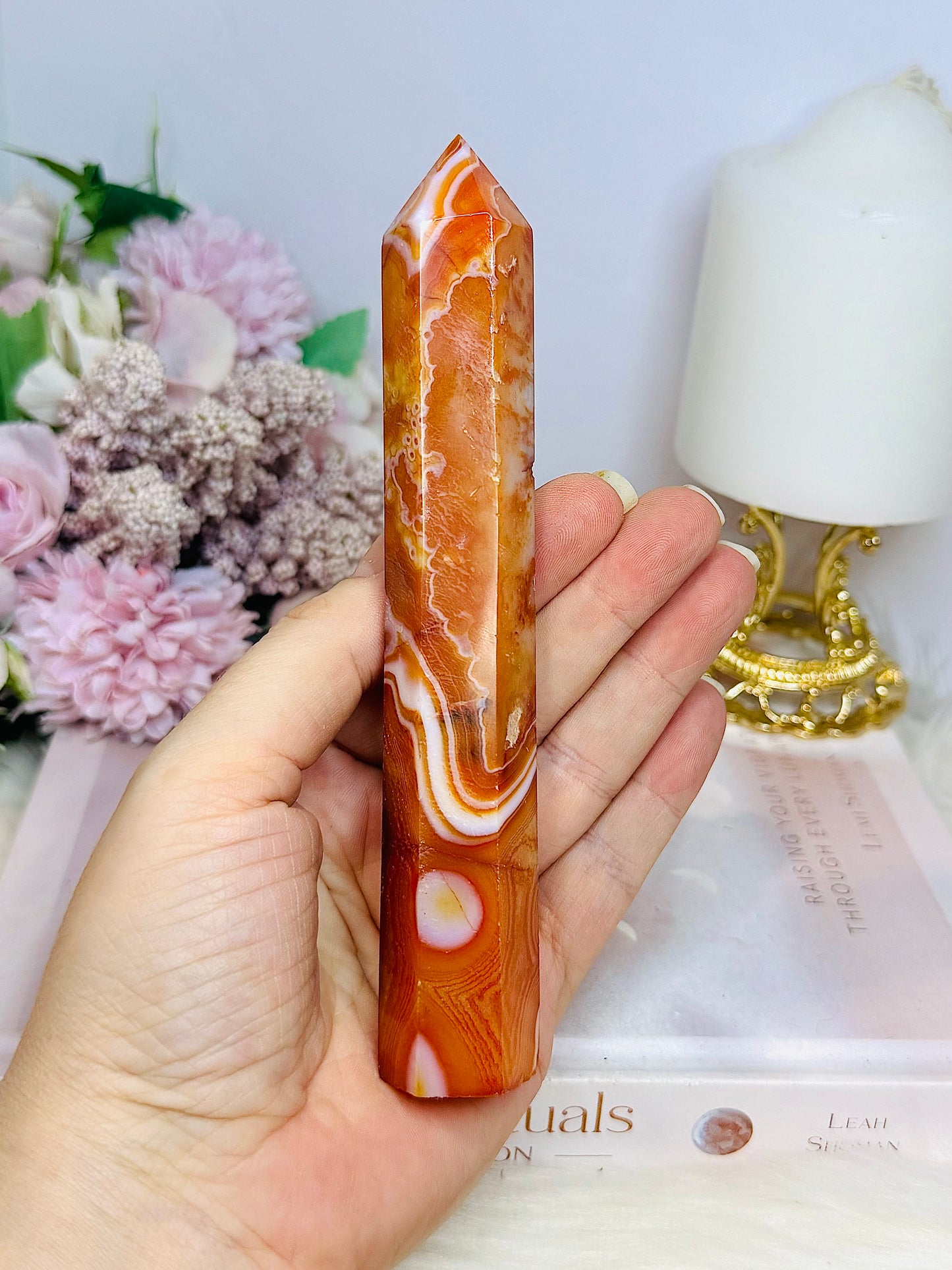 Tall Carnelian Tower 15.5cm