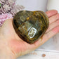 Black Moonstone Puffy Heart with Flash 243g