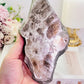 Gorgeous Large Chunky 17cm Shiny Purple Mica Natural Slab On Stand