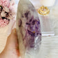 Classy & Fabulous HUGE Druzy Amethyst Carved Evil Eye From Brazil 24cm 2KG On Stand