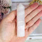 Natural Pink Mangano Calcite Tower UV Reactive 9cm