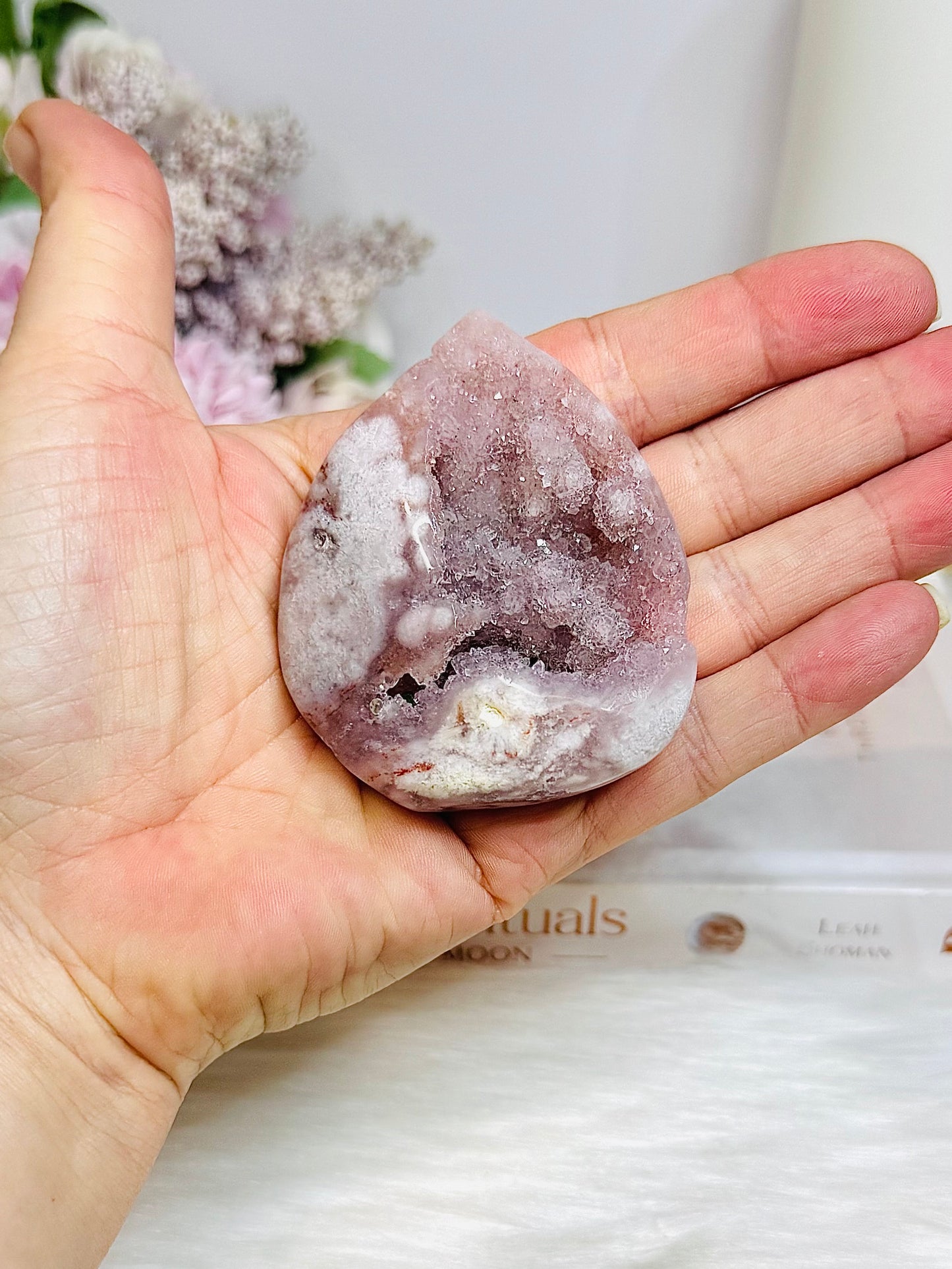 High Grade Druzy Pink Amethyst Flame 7cm