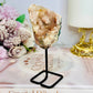 Natural Pink Amethyst Geode On Stand 12.5cm