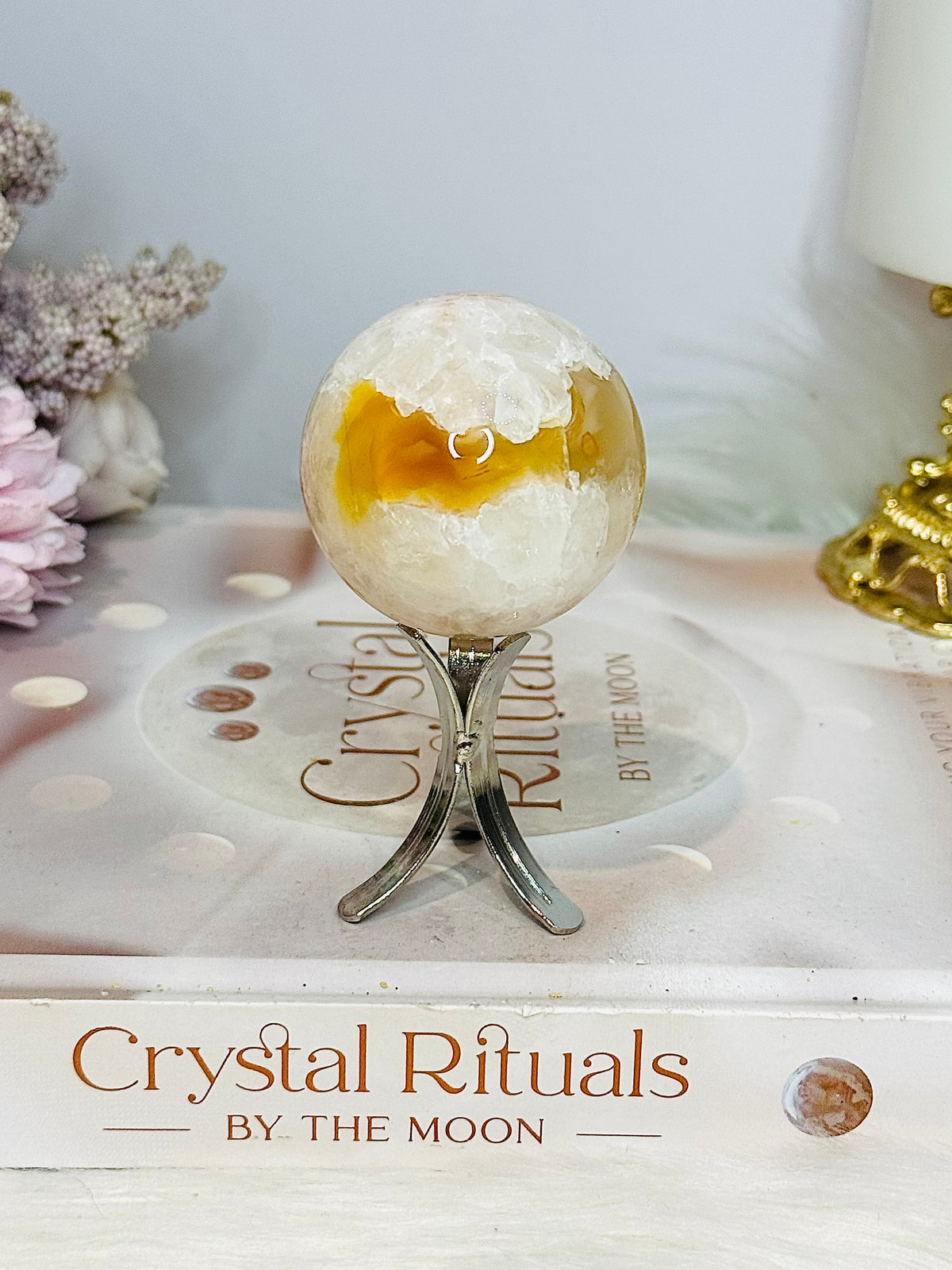 Carnelian Sphere on Stand 119g