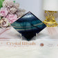 Rainbow Fluorite Diamond on Stand 10cm