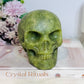 Huge Green Jade Carved Skull 1.25KG