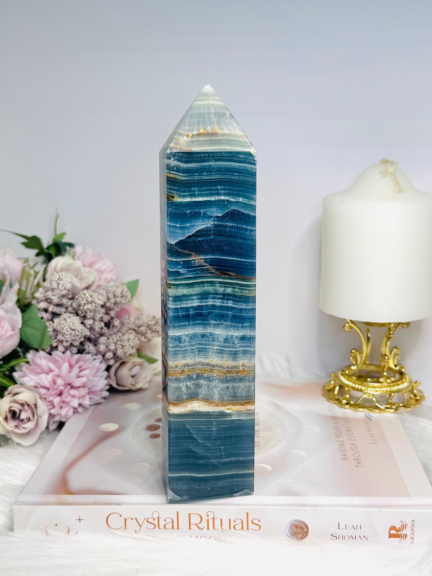 Large Natural Blue Onyx Generator | Tower 20cm