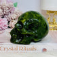 For Sue ~ Large Green Jade Carved Skull 9cm 542g