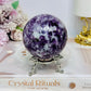 Large Lepidolite | Purple Mica Sphere on Stand 419g