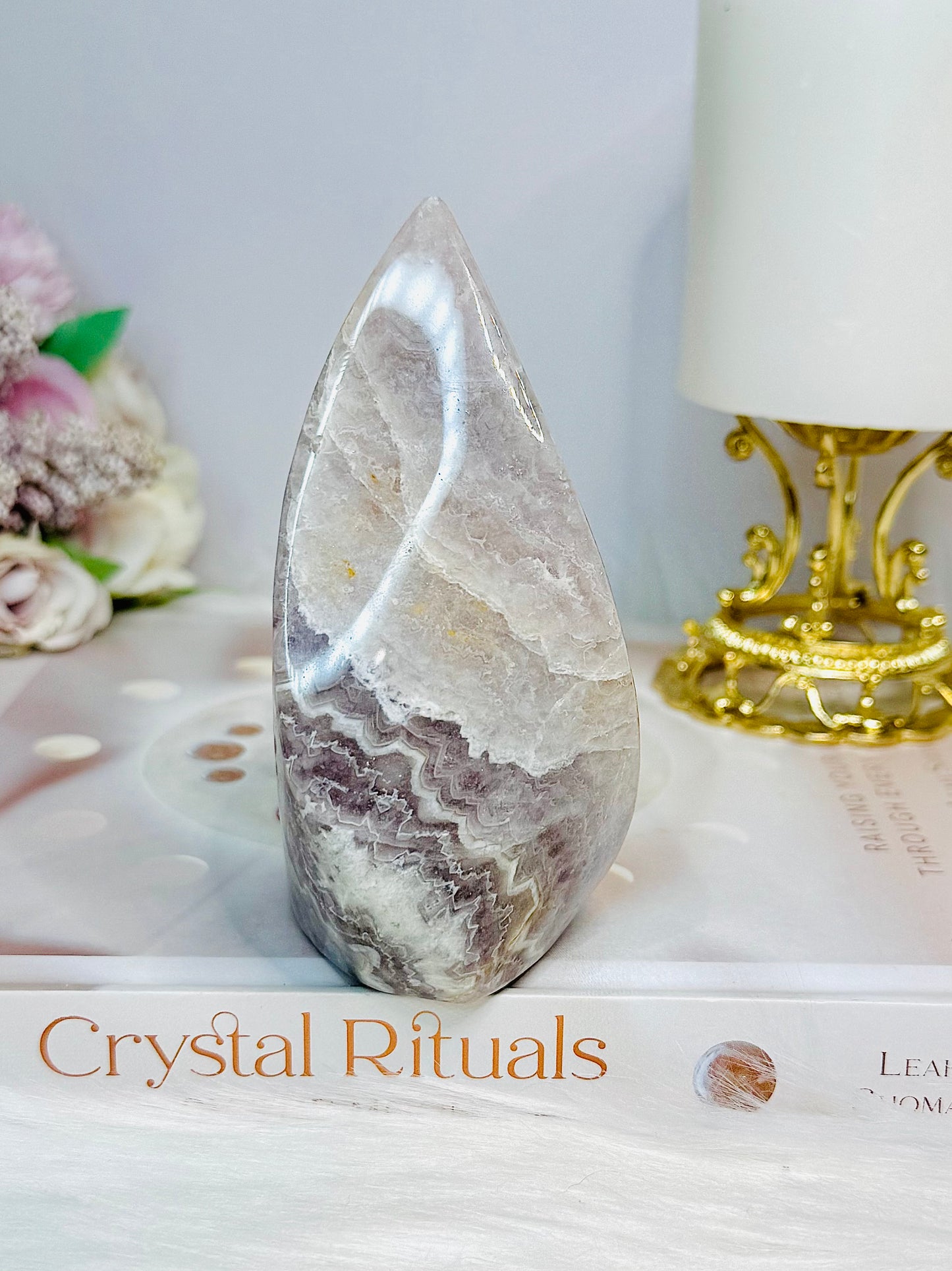 Natural Large Crazy Lace Amethyst Polished Freeform 11cm