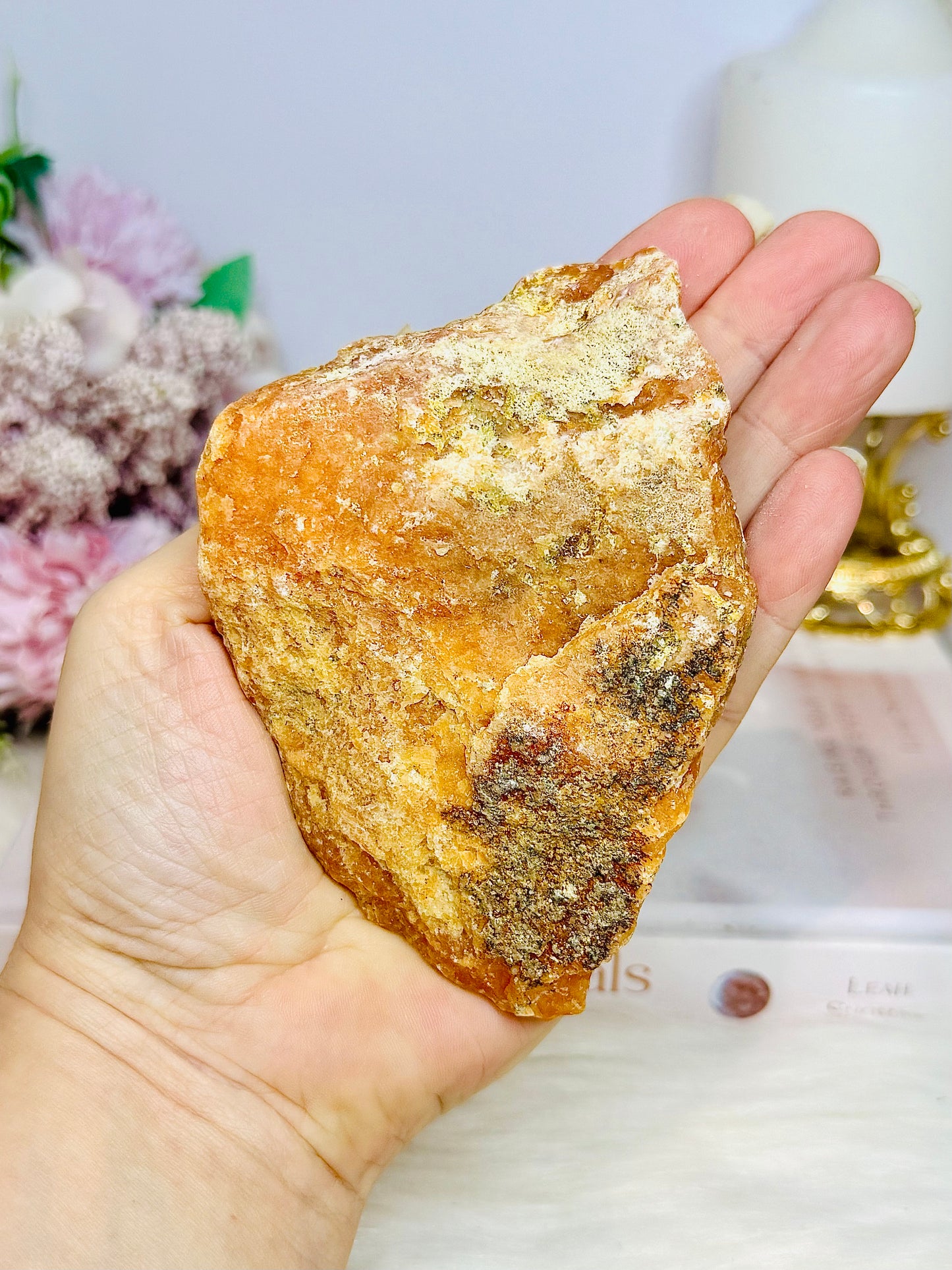 Natural Orange Calcite Specimen 320g