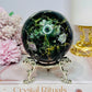 Large Fluorite Sphere with Rainbows 728g On Stand