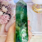 High Grade Incredible Stunning Rainbow Fluorite Tower Full of Clarity & Rainbows 15cm