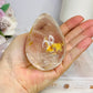 Large Clear Quartz With Golden Healer Inclusions Egg On Stand 7cm 318g