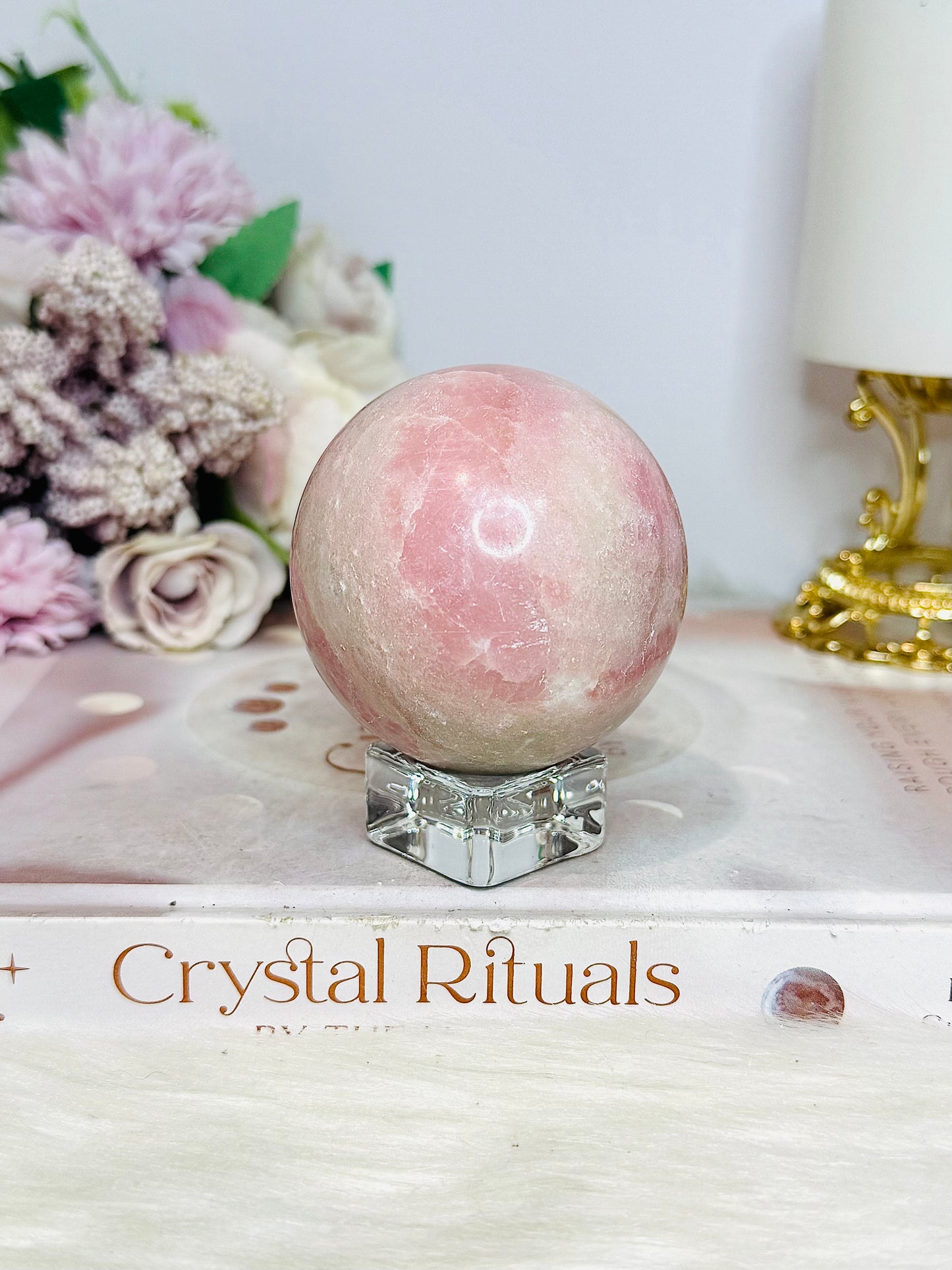 Pink Opal Sphere On Stand 288g