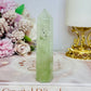 Natural Prasiolite | Green Amethyst Tower 9.5cm with Rainbows