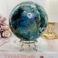 Divine Huge 1.43KG Natural Ocean Jasper Druzy Sphere On Stand