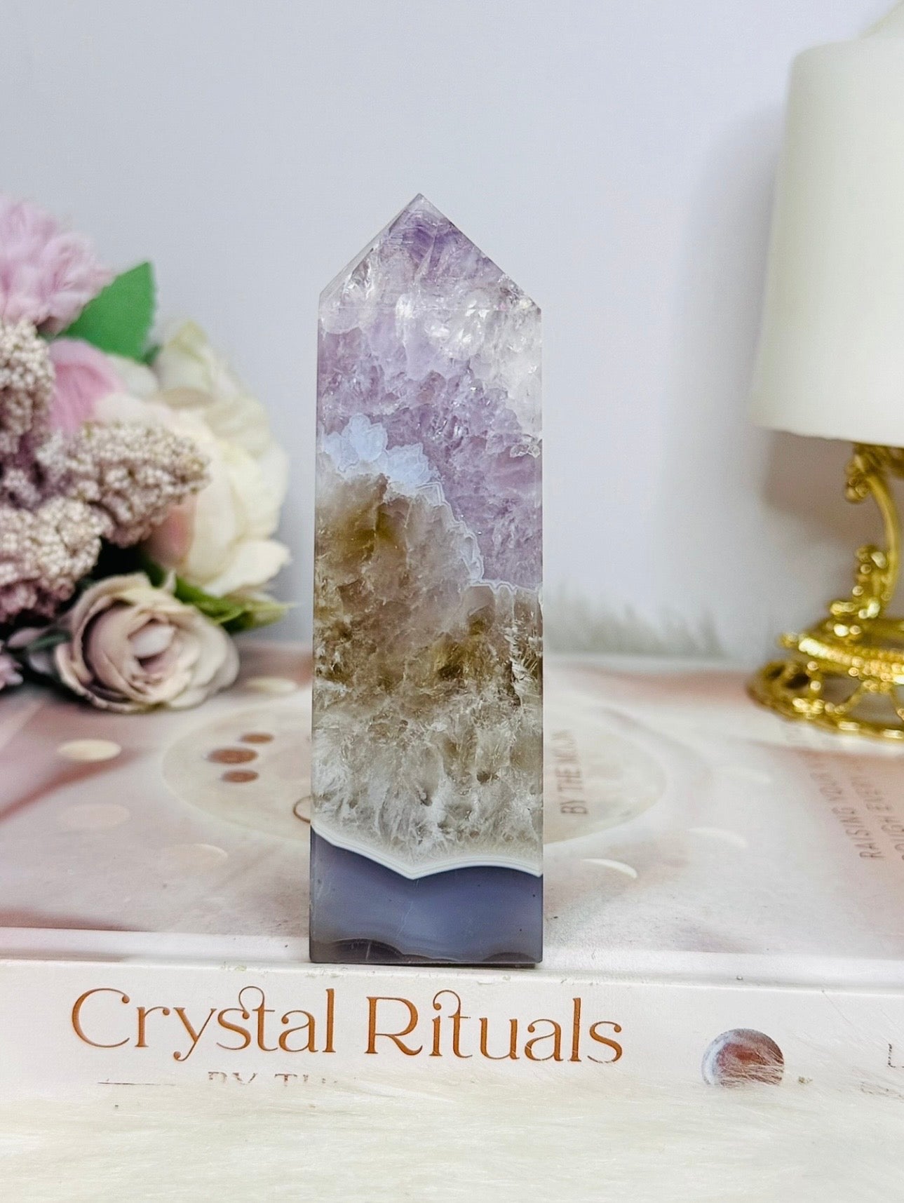 Amethyst X Agate Chunky Tower 11cm