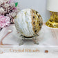 Large Ocean Jasper Sphere On Stand 480g