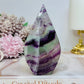 High Grade Large Fluorite Flame with Rainbows 11cm