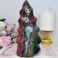 Huge High Grade Ocean Jasper Carved Flame 18cm 1.3KG