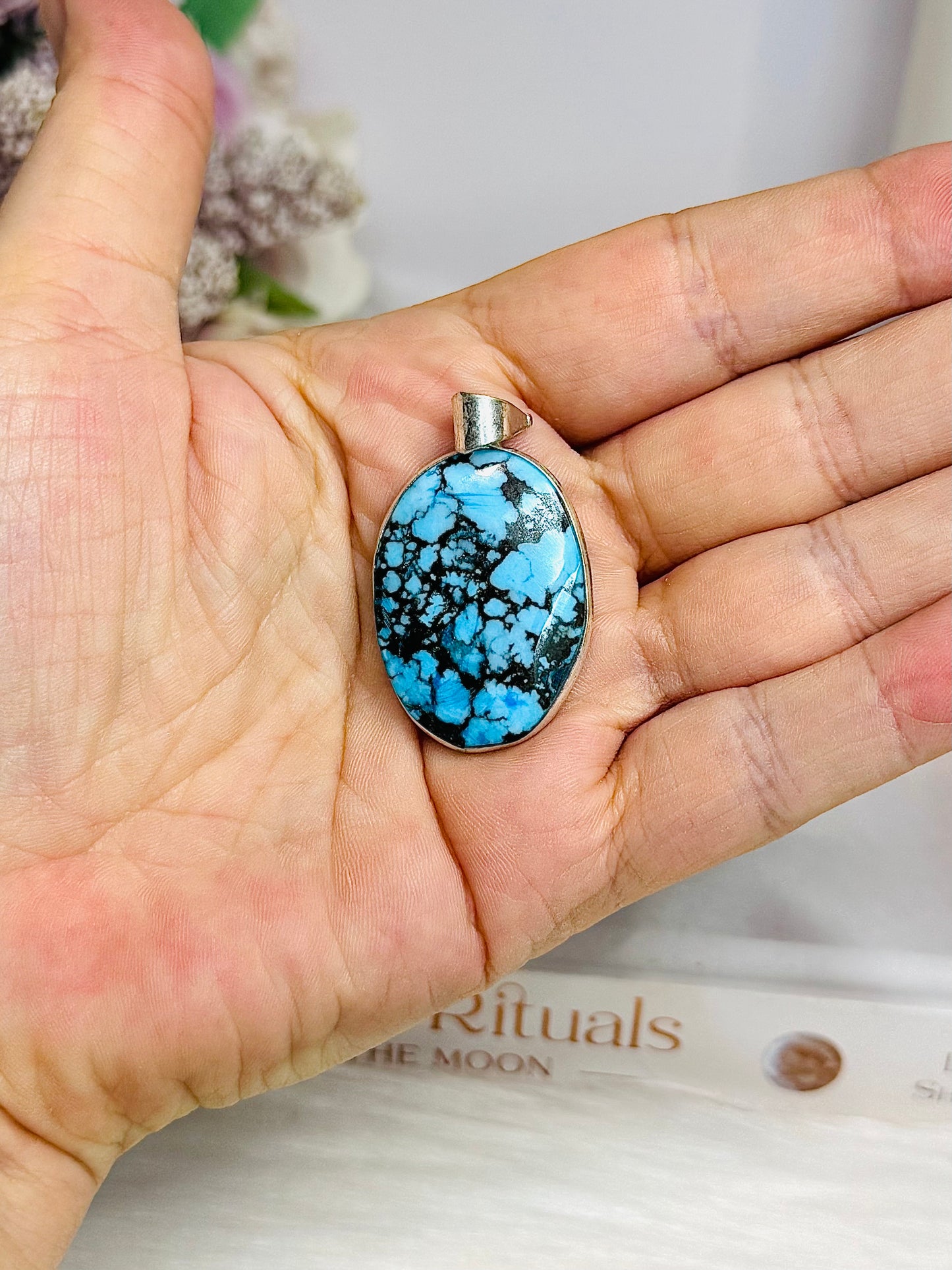 Sterling Silver 925 Navajo Turquoise Pendant