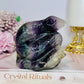 Rainbow Fluorite Carved Snake 662grams