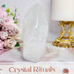 Exquisite Clear Quartz Carved Flame 357grams From Brazil