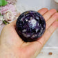 Large Lepidolite | Purple Mica Sphere on Stand 321g