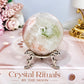 Druzy Pink Amethyst Sphere on Stand 285g