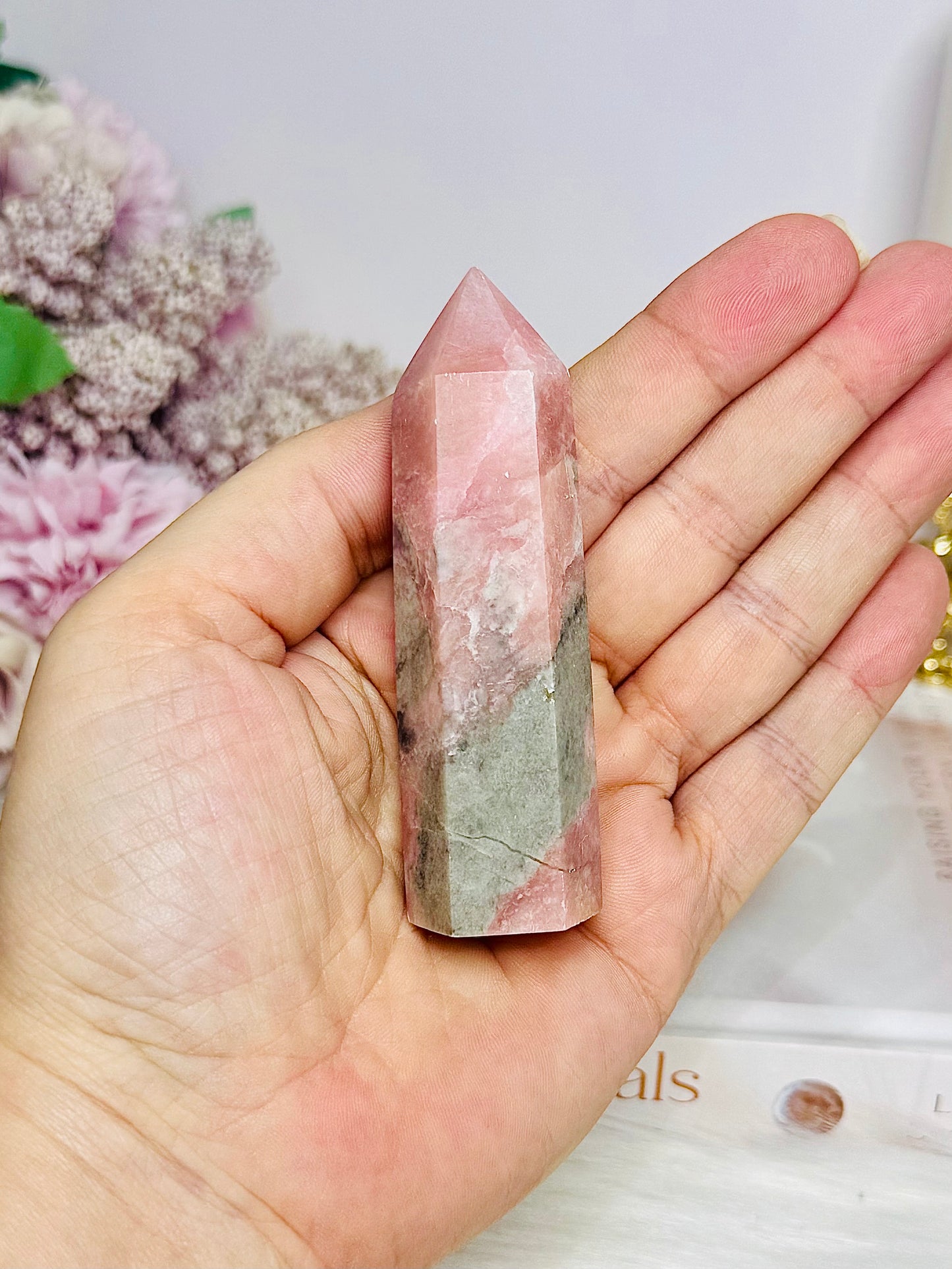 Pink Opal Tower 8cm