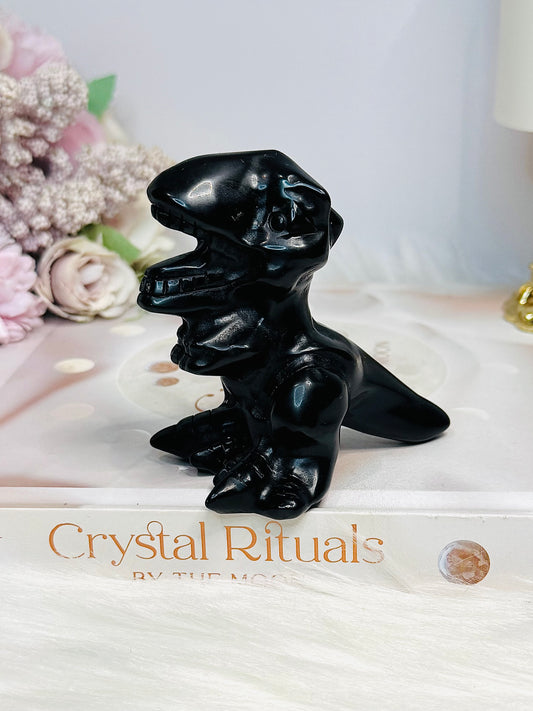 Black Obsidian Dinosaur 8cm